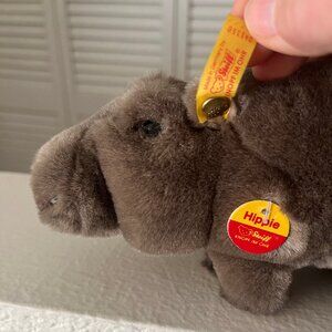 Steiff "Hippie" Hippo Plush – Complete with All Tags & Button in Ear